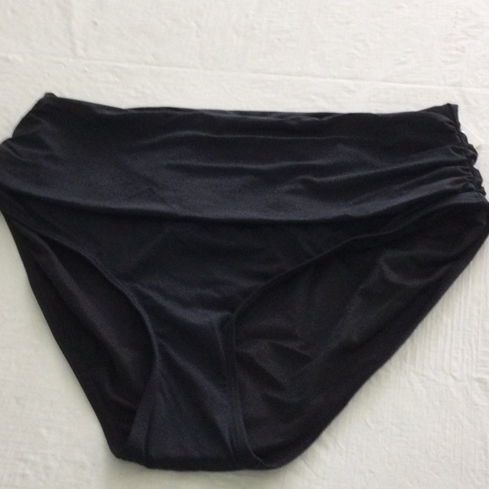 Elegant Black High-Waisted Bikini Bottom  #254